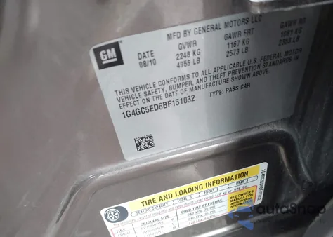 2011 Buick Lacrosse Cxl z USA, uszkodzony, nr VIN 1G4GC5ED6BF151032